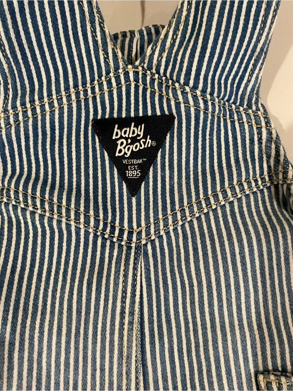 Oshkosh Baby B’gosh Striped Denim Overalls